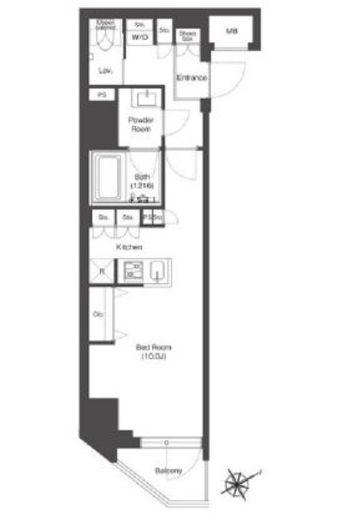 コンフォリア門前仲町サウス　507号室　間取り