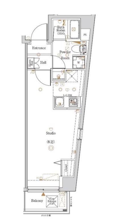 ログ代々木　205号室　間取り