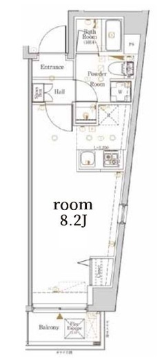 ログ代々木　205号室　間取り