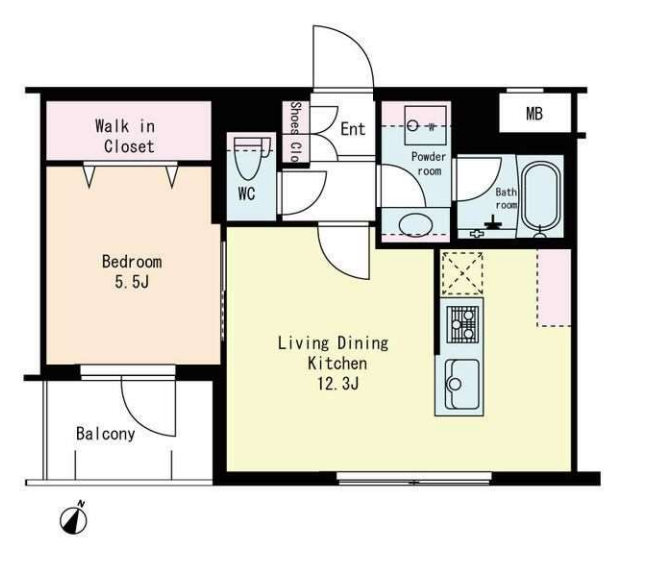 フレンシア学芸大学　303号室　間取り