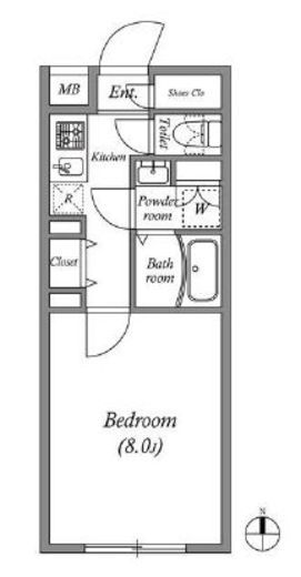 ルネサンスコート中目黒　407号室　間取り