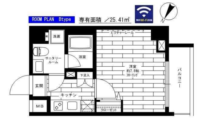 グランドコンシェルジュ日本橋水天宮　102号室　間取り