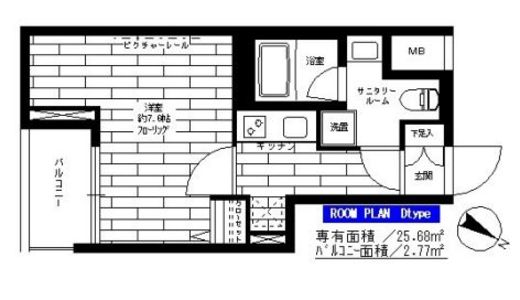グランドコンシェルジュ日本橋水天宮　502号室　間取り