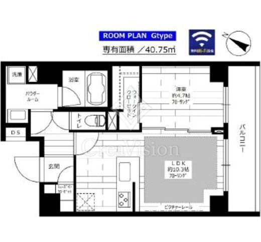 グランドコンシェルジュ日本橋水天宮　504号室　間取り