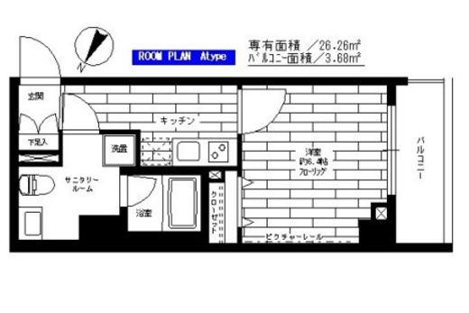 グランドコンシェルジュ日本橋水天宮　607号室　間取り