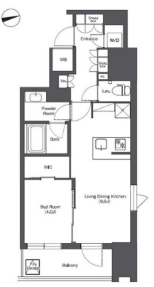 コンフォリア東陽町　1503号室　間取り