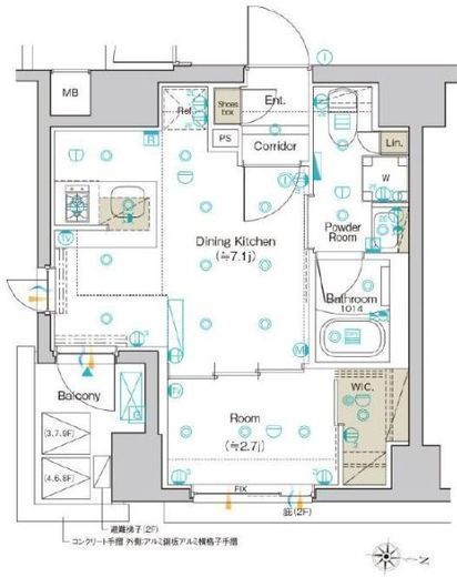 シーフォルム森下駅前　1001号室　間取り