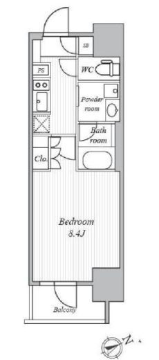 ザ・プレイス駒込　701号室　間取り