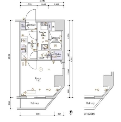 スカイコートグランデ木場　402号室　間取り