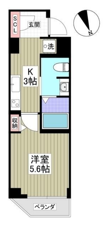 スペランツァ日本橋　703号室　間取り