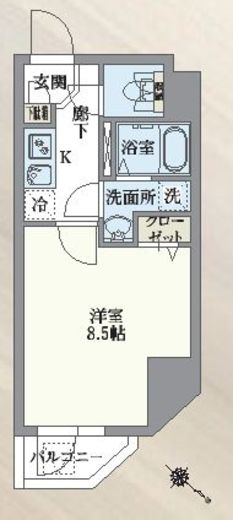 グランパセオ新宿河田町　304号室　間取り