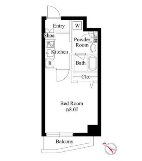 グランパセオ新宿河田町　601号室　間取り