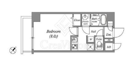 グランパセオ新宿河田町　602号室　間取り