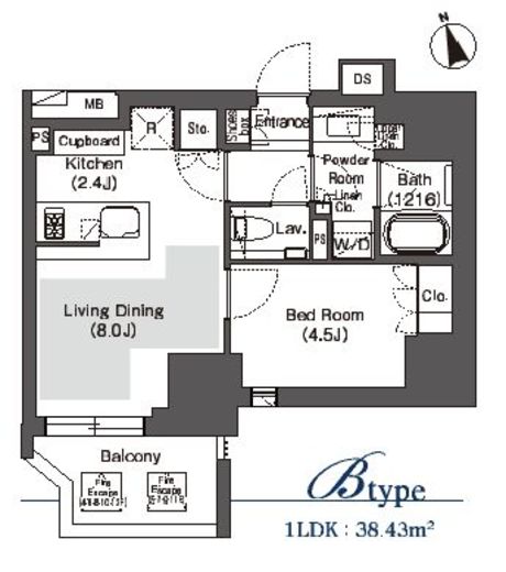 ベルビュー千代田飯田橋　702号室　間取り