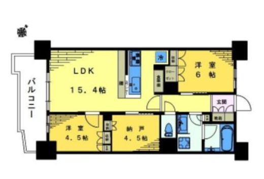 プラウド高田馬場　805号室　間取り