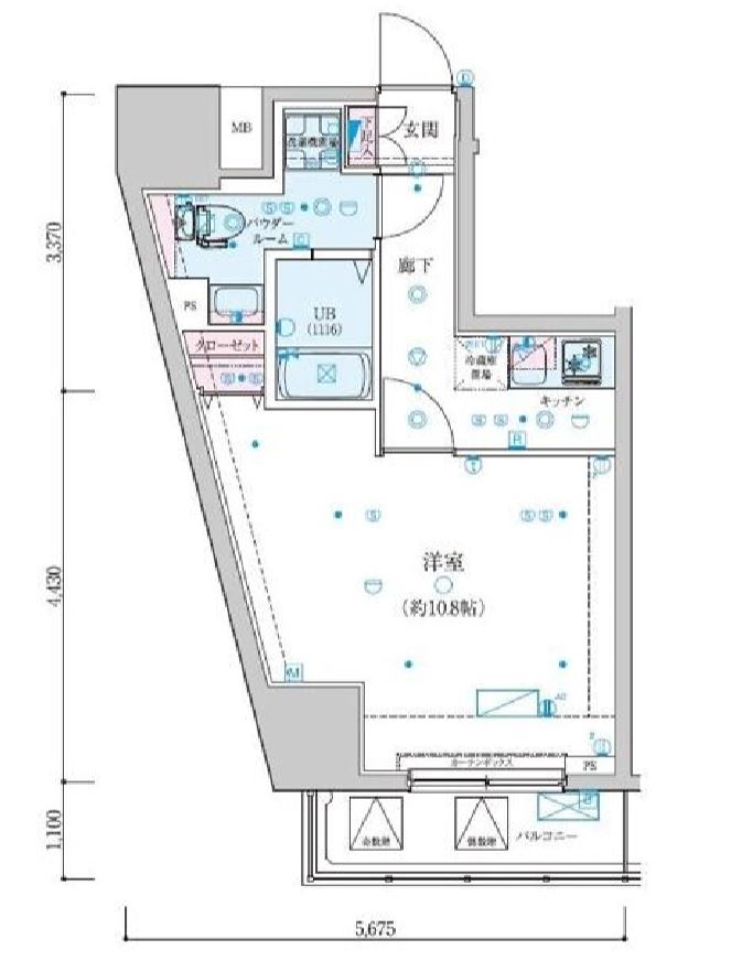 ジェノヴィア渋谷笹塚スカイガーデン　302号室　間取り