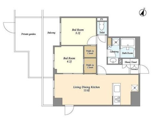 アジュールテラス目黒八雲　105号室　間取り