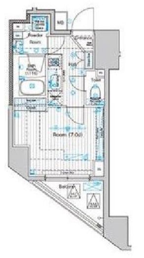 ブライズ東日本橋　1002号室　間取り