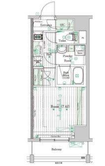 ブライズ住吉DUE　402号室　間取り