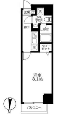 ルフレ新宿ノース　702号室　間取り