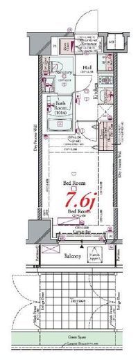 コンシェリア品川ベイサイドコート　102号室　間取り