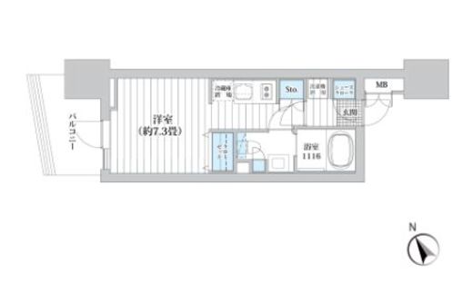 ライオンズフォーシア五反田　203号室　間取り