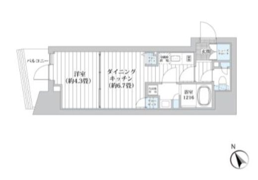 ライオンズフォーシア五反田　404号室　間取り
