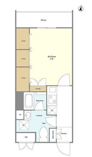 コンポジット中目黒　104号室　間取り