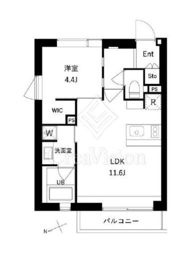 エスセナーリオ高輪　401号室　間取り