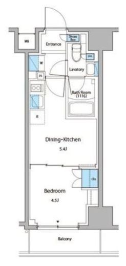 ルフォンプログレ門前仲町マークス　1302号室　間取り