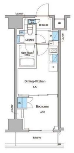 ルフォンプログレ門前仲町マークス　602号室　間取り