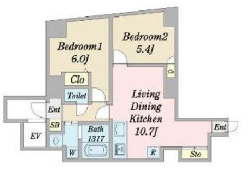 デルックス市谷柳町　501号室　間取り