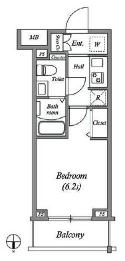 ジェノヴィア大崎スカイガーデン　209号室　間取り