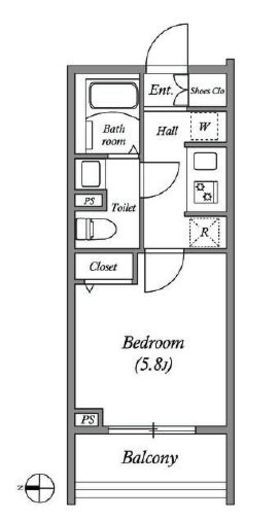 ジェノヴィア大崎スカイガーデン　410号室　間取り