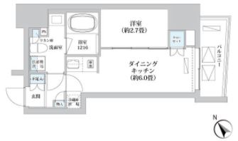 ライオンズフォーシア高輪　903号室　間取り