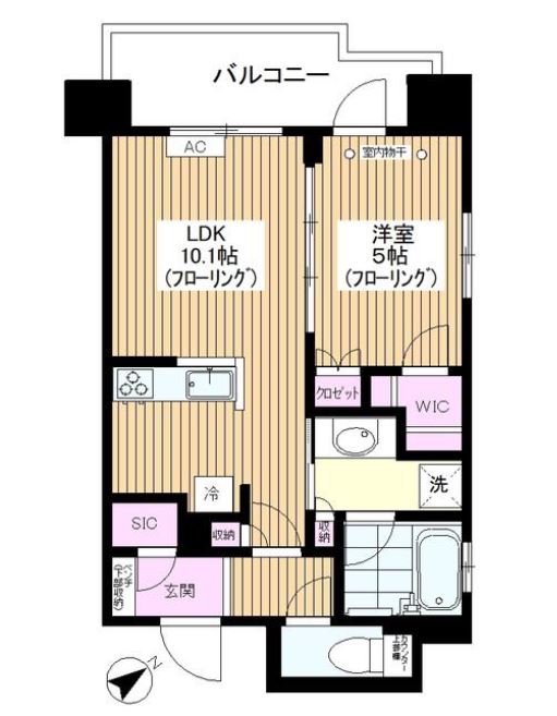 リストレジデンス築地　401号室　間取り