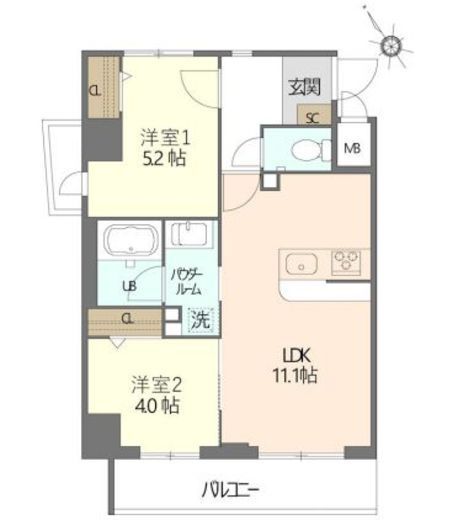 Lea Hale　203号室　間取り