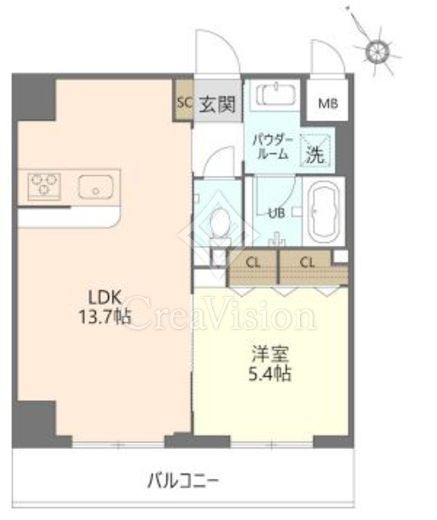 Lea Hale　402号室　間取り