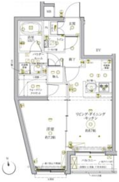 クレイシアIDZ新宿落合ディアコート　201号室　間取り