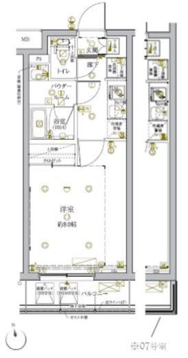 クレイシアIDZ新宿落合ディアコート　405号室　間取り