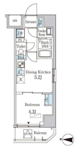 GRAN PASEO清澄白河 (グランパセオ清澄白河)　201号室　間取り