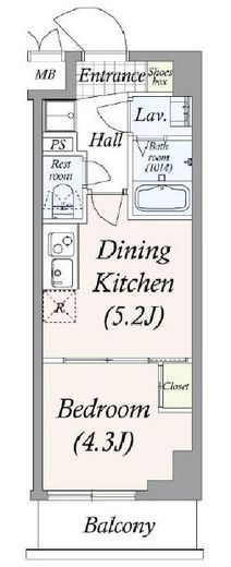 GRAN PASEO清澄白河 (グランパセオ清澄白河)　803号室　間取り