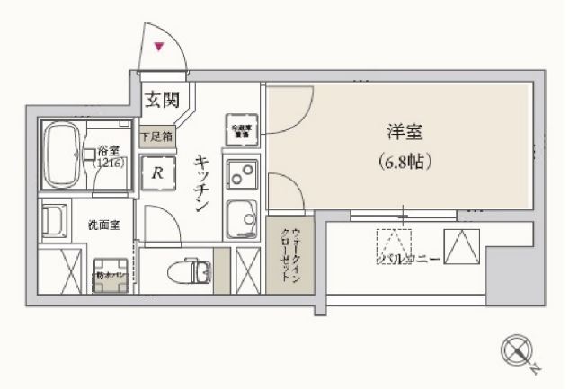 プライマル月島　804号室　間取り