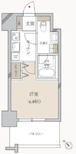 プライマル月島　405号室　間取り