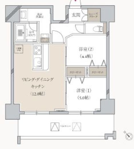 プライマル月島　902号室　間取り