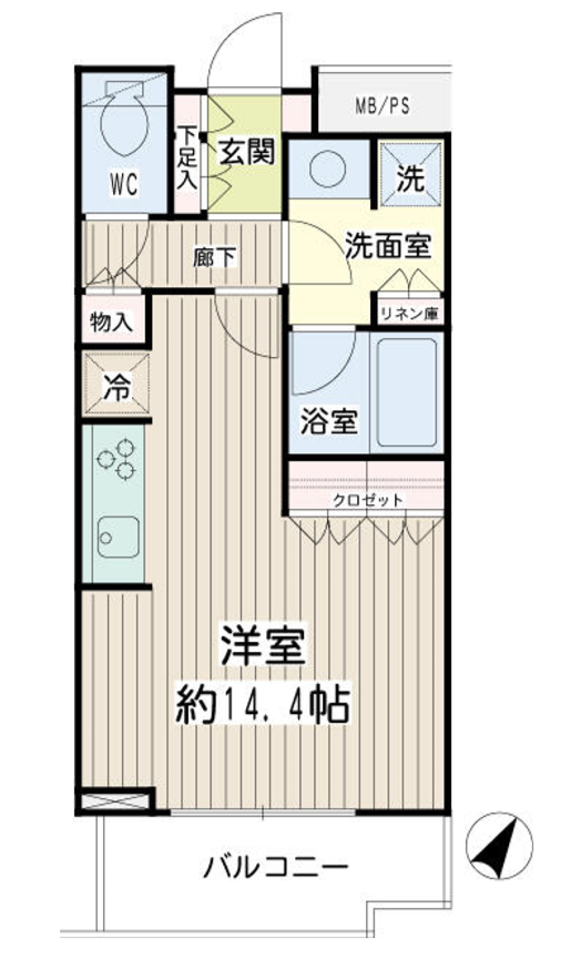 ル・サンク大崎ウィズタワー　410号室　間取り
