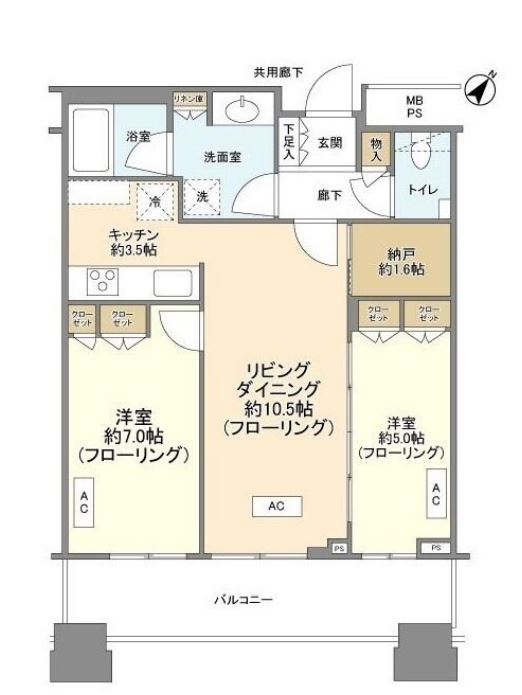 ル・サンク大崎ウィズタワー　1508号室　間取り