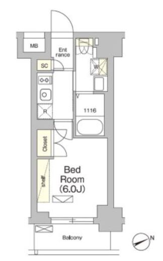 テラス大崎　405号室　間取り