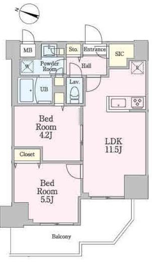 リビオメゾン南砂町　1201号室　間取り