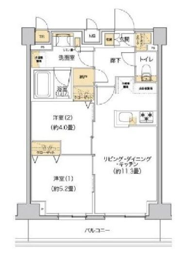 リビオメゾン南砂町　1302号室　間取り
